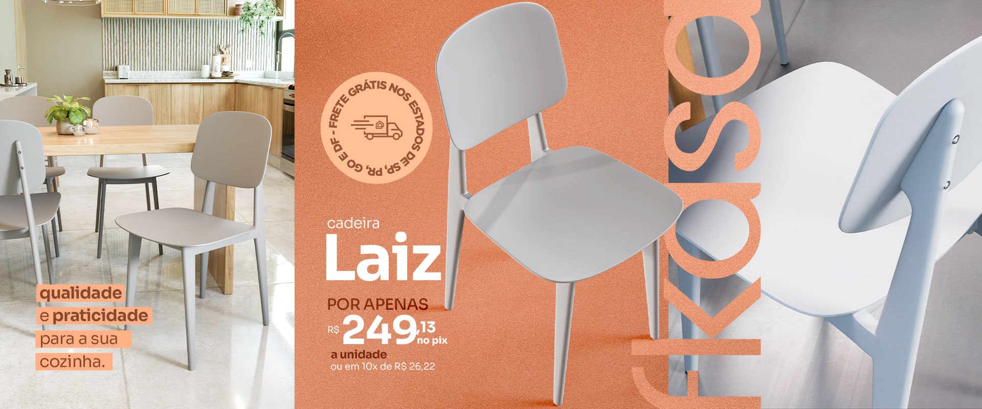 Cadeira Laiz Fkasa em PP